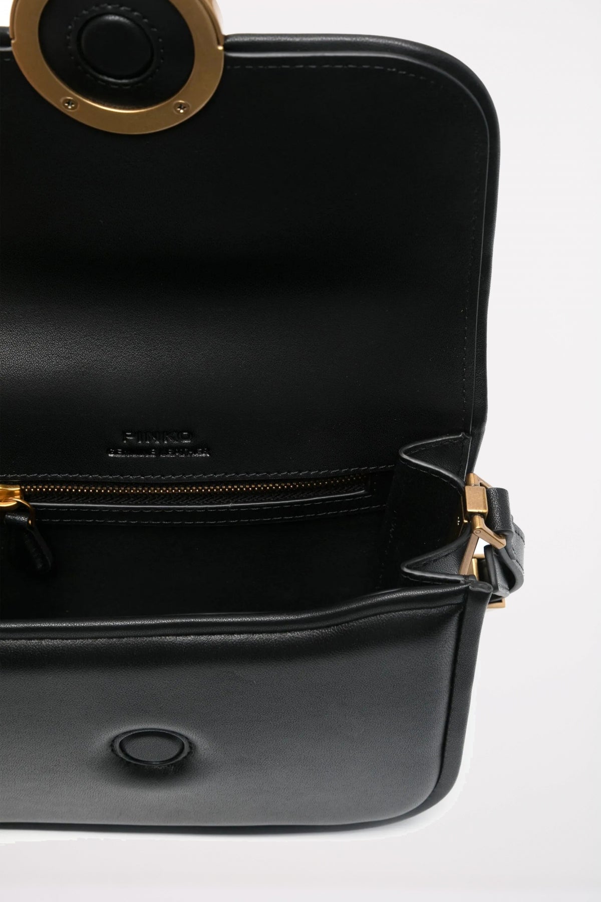 PINKO  LOVE BOX BAG FL M en color NEGRO  (2)