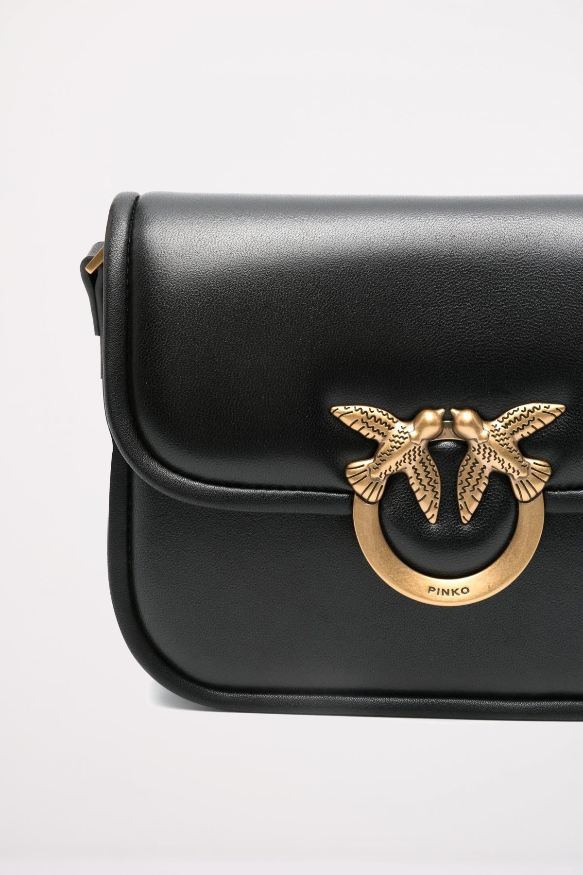 PINKO  LOVE BOX BAG FL M en color NEGRO  (4)