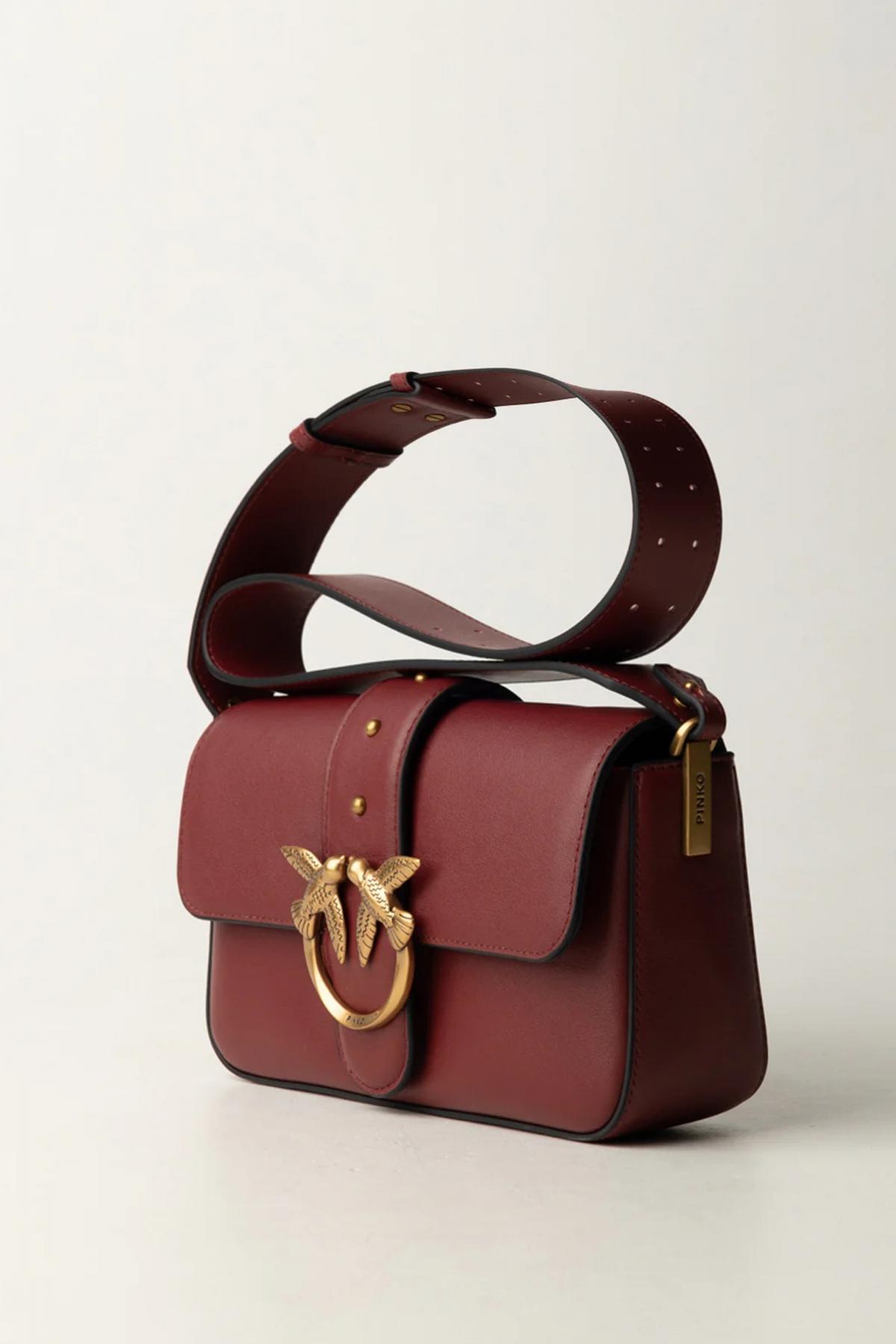 PINKO LOVE ONE MINI SLO en color BURDEOS  (2)