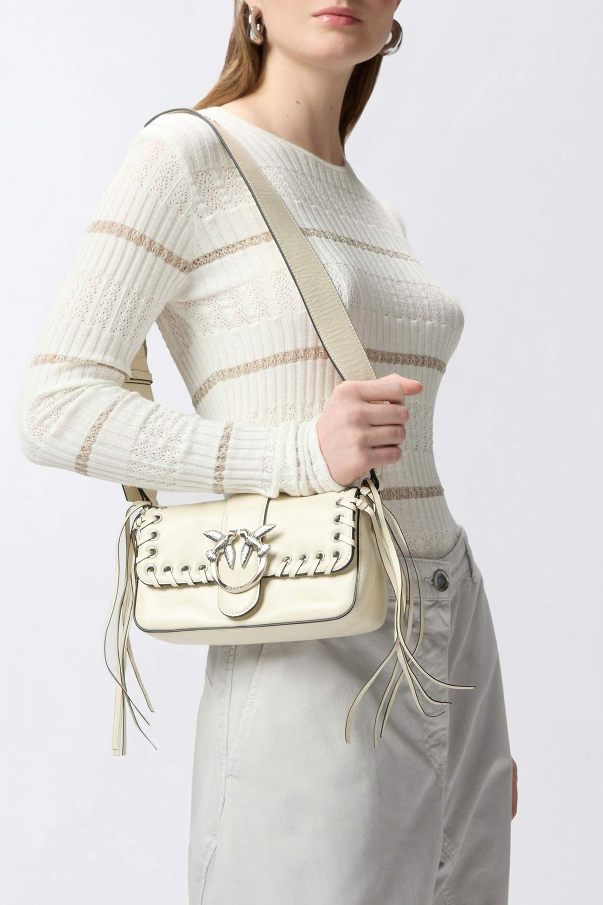 PINKO LOVE ONE MINI SLO en color BEIS  (4)