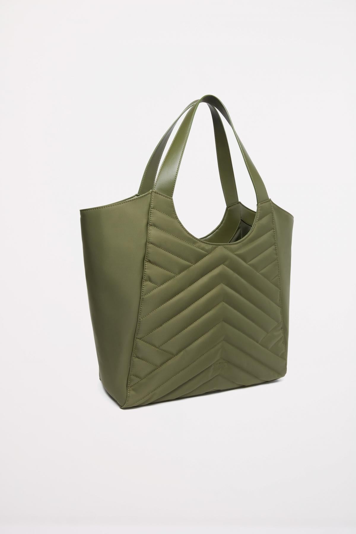 PINKO TOTE BAG PUZZLE RECYCLE en color VERDE  (2)