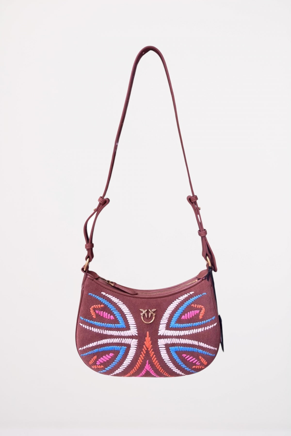 PINKO HALF MOON MINI FL en color MARRON  (1)