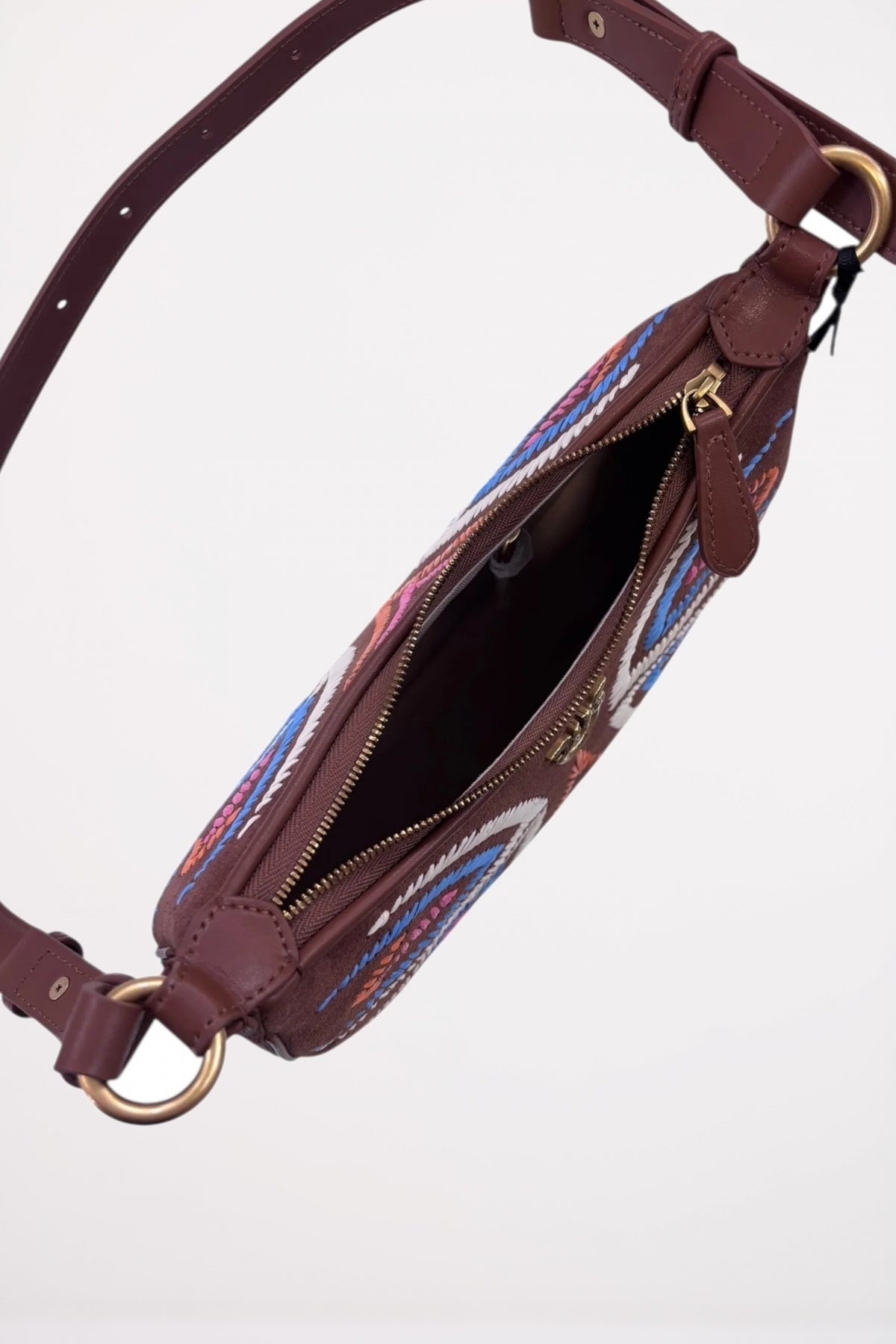 PINKO HALF MOON MINI FL en color MARRON  (4)