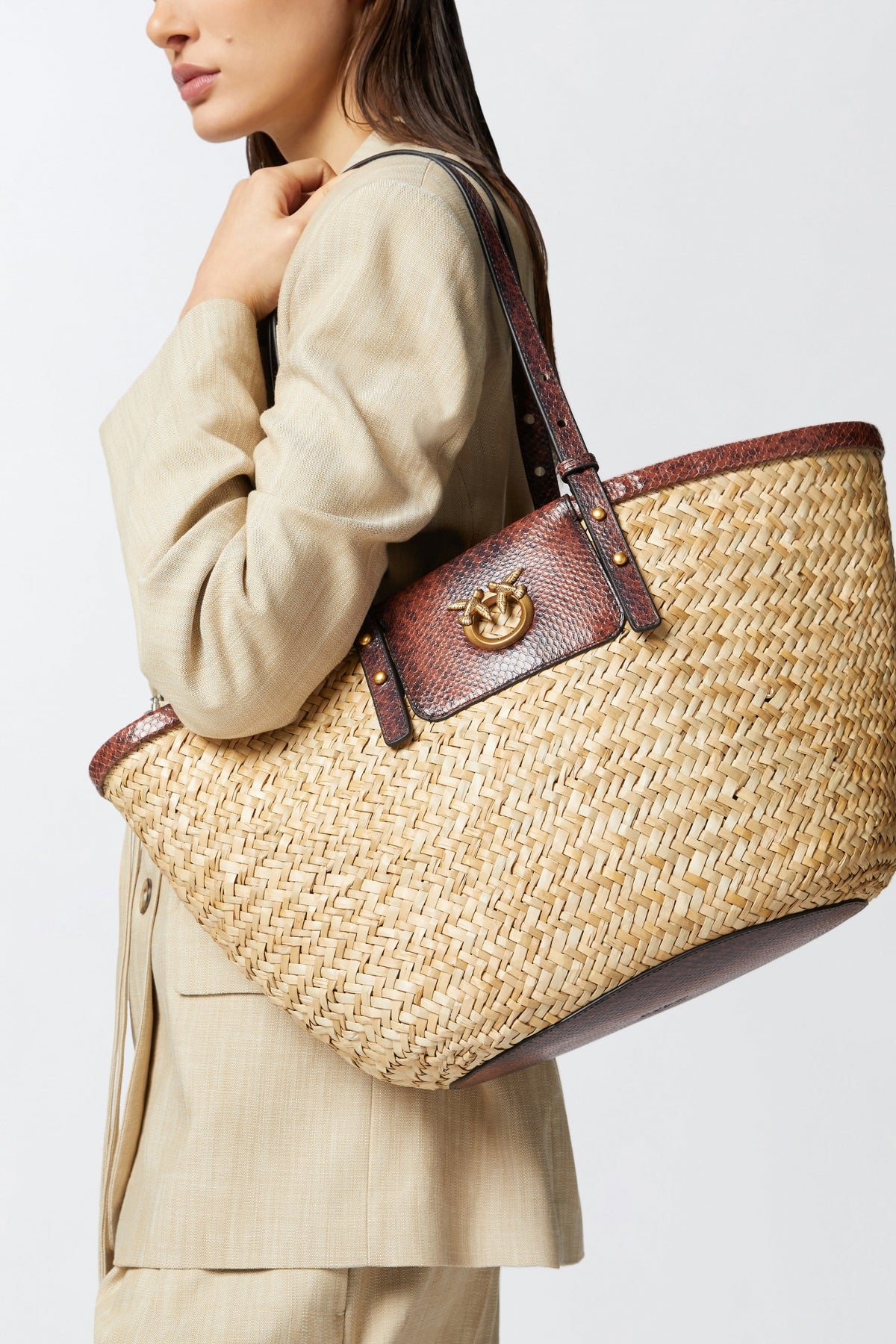 PINKO  LOVE SUMMER BASKET  en color ANIMAL PRINT  (3)