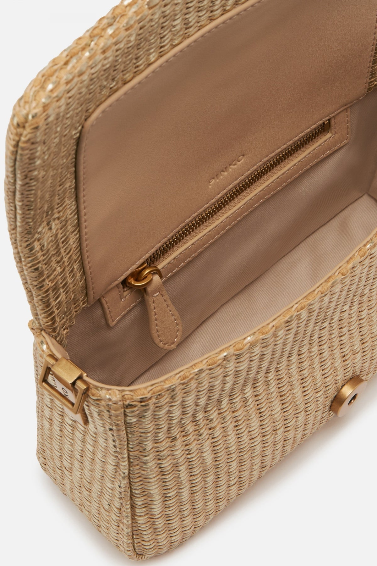 PINKO LOVE ONE MINI SLOUCHY FL en color ORO  (3)