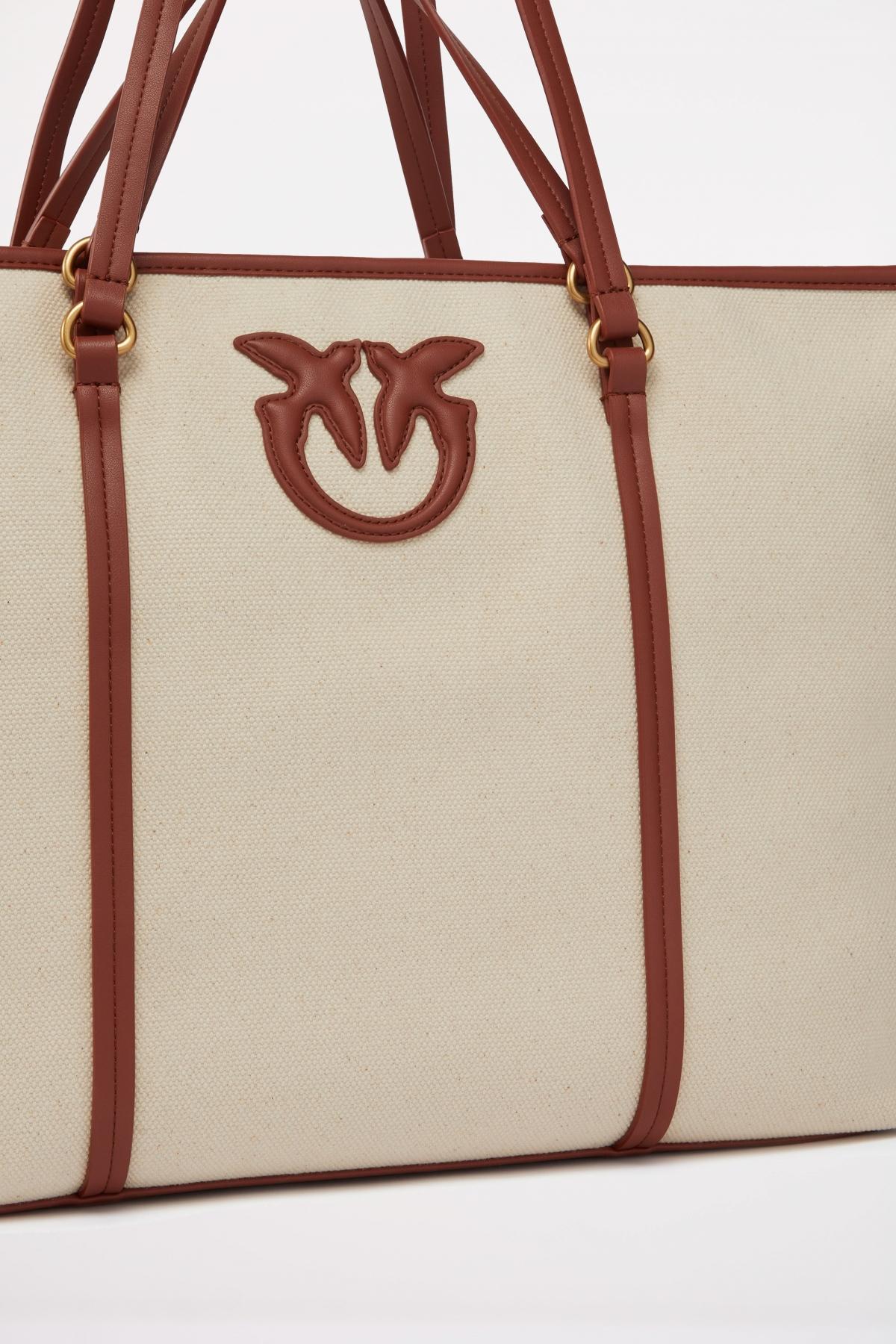 PINKO MIRANDA SHOPPER en color BEIS  (3)