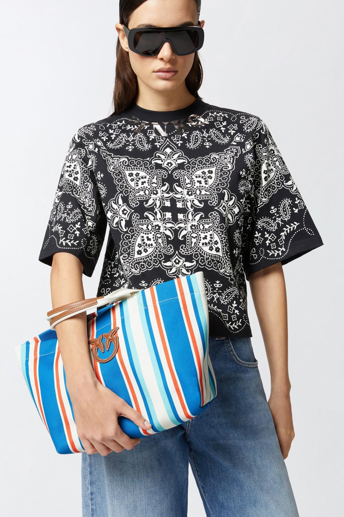 PINKO SHOPPER MEDIANO en color AZUL  (4)
