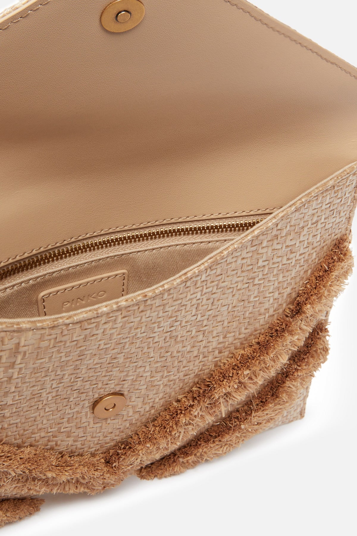 PINKO FLAT PURSE HANDLE en color BEIS  (4)
