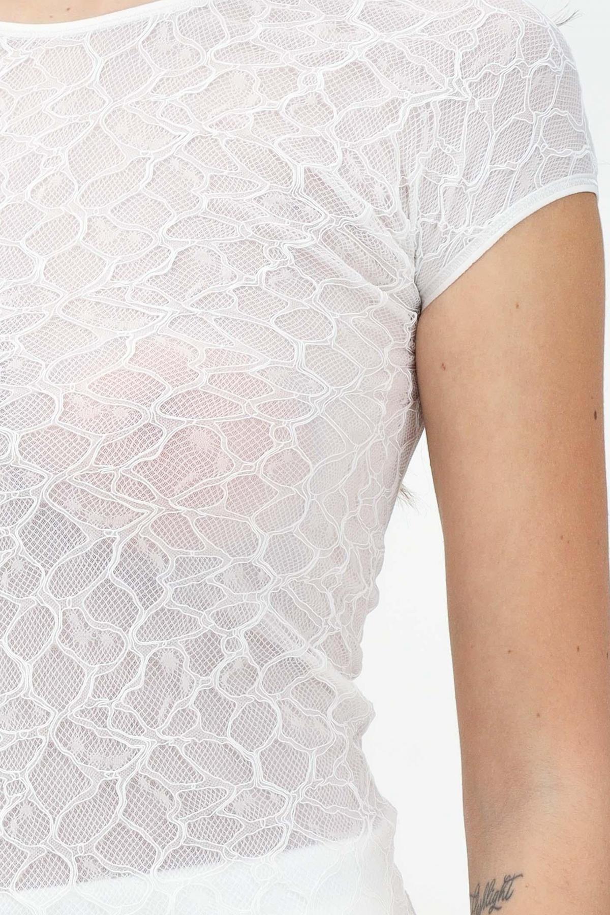 PINKO CODY MAGLIA LACE en color BLANCO  (3)