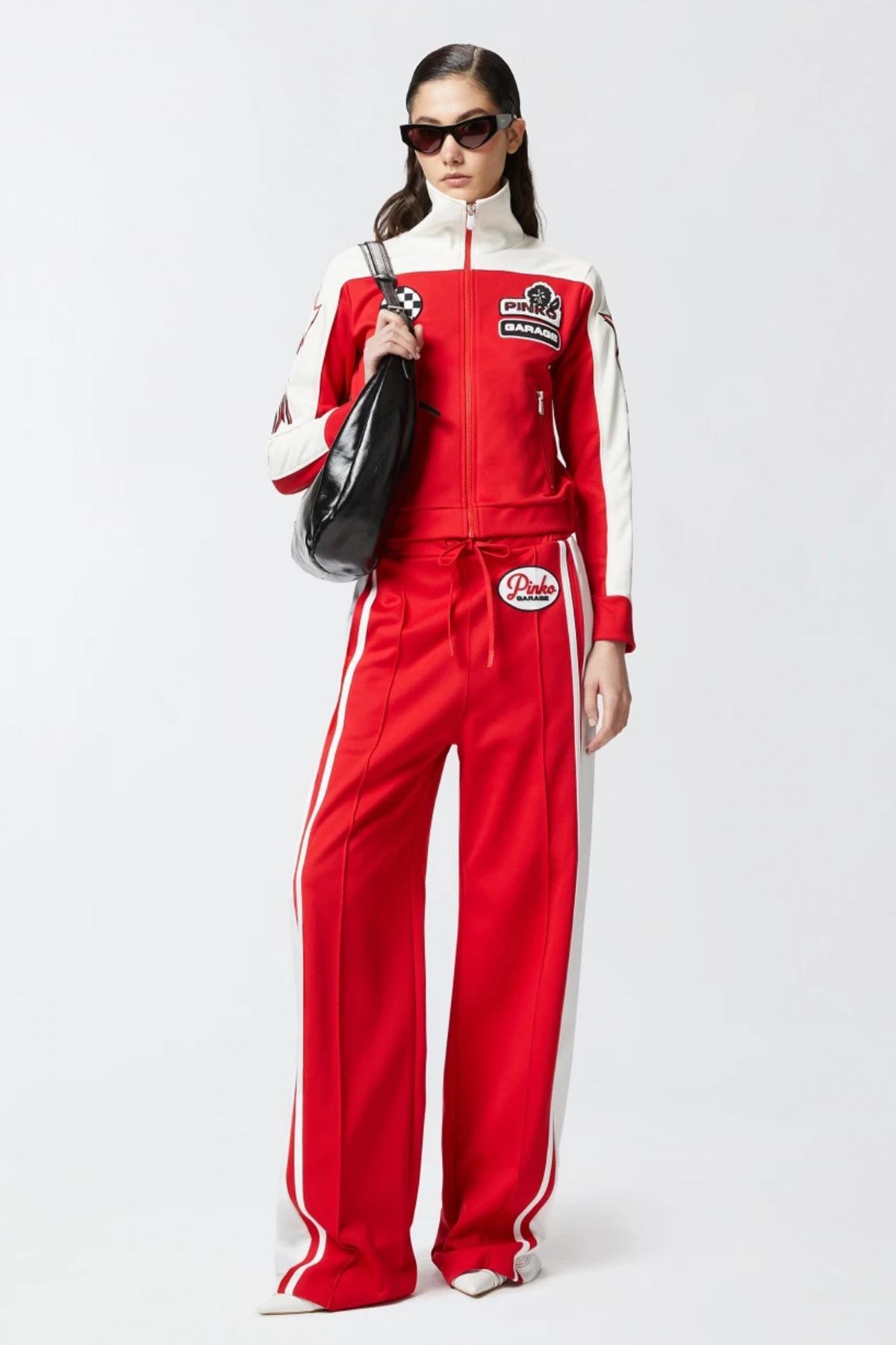 PINKO JACOB PANTALONE en color ROJO  (3)