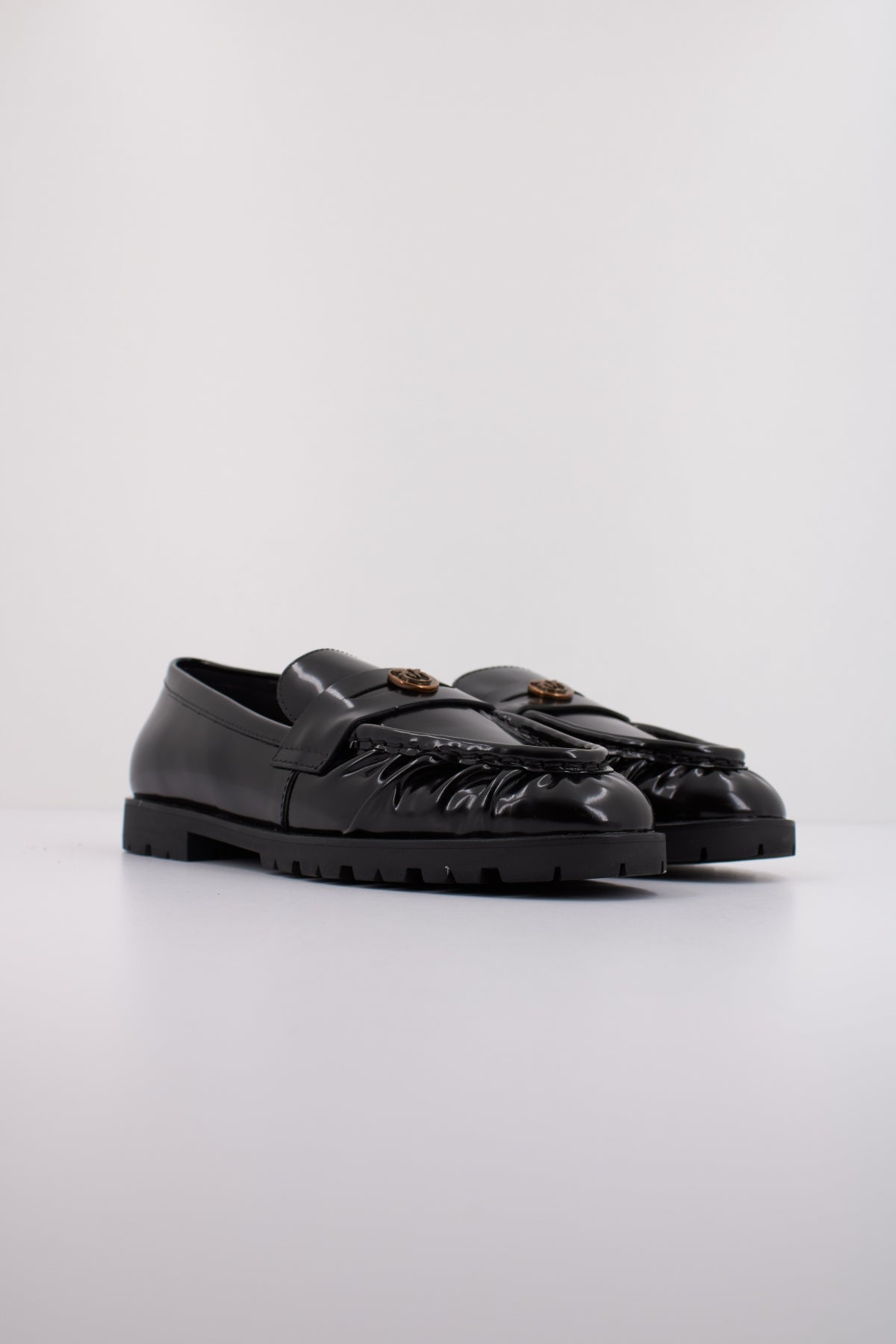 PINKO MOCASSINO BOX CALF en color NEGRO  (3)