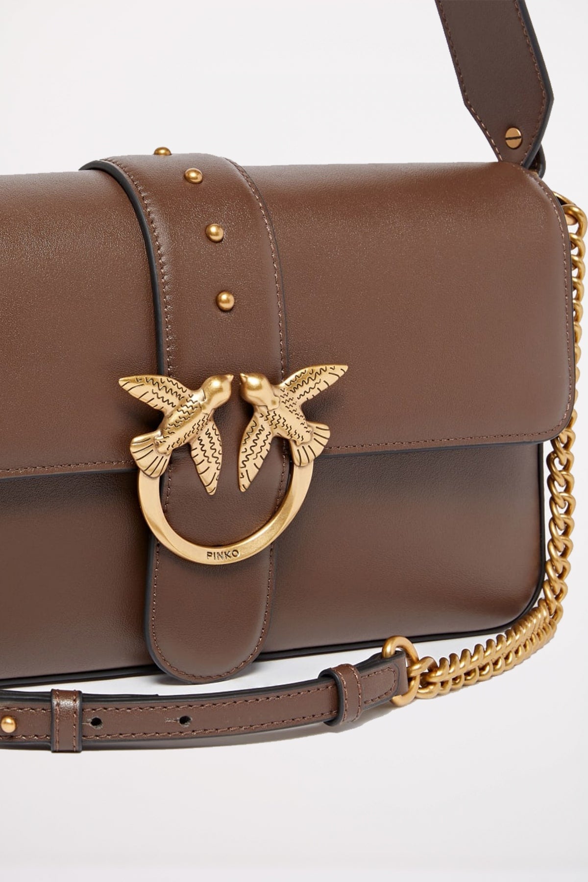 PINKO LOVE ONE MINI SLOUCHY en color MARRON  (3)