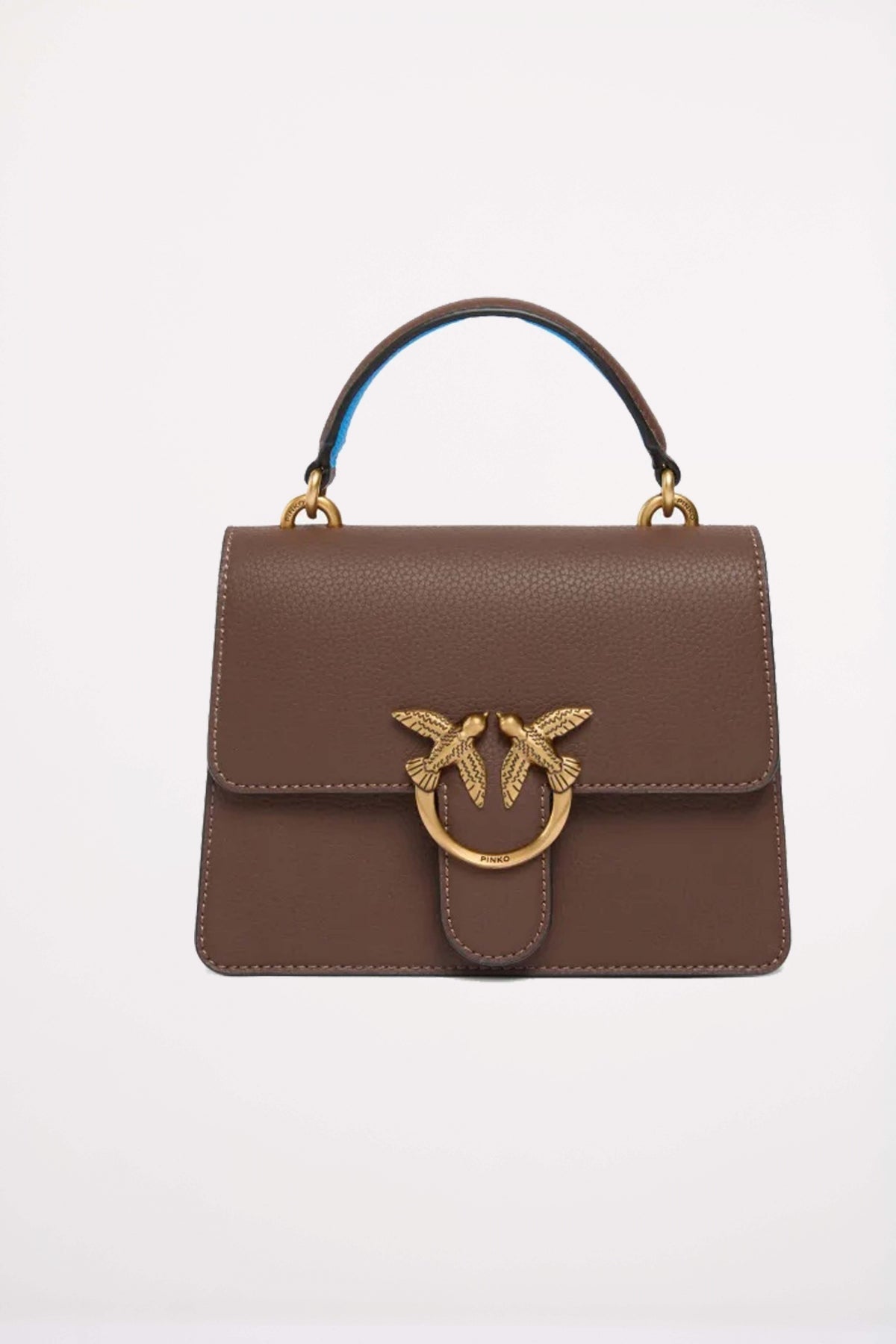 PINKO  LOVE ONE TOP HANDLE MIN  en color MARRON  (1)