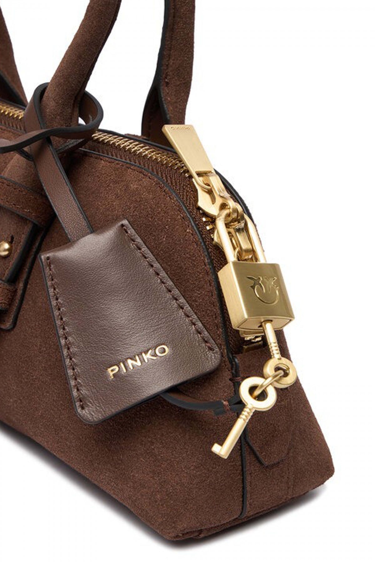 PINKO BOWLING BAG BAGUETTE SU en color MARRON  (5)