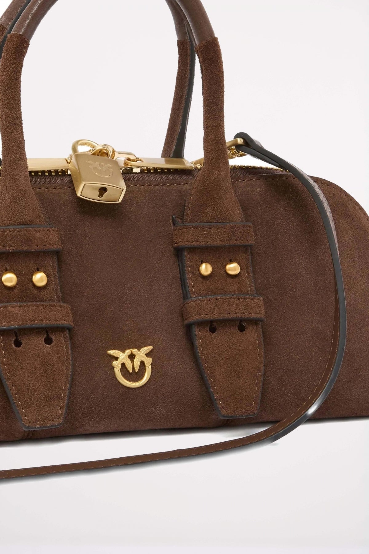PINKO BOWLING BAG BAGUETTE SU en color MARRON  (3)