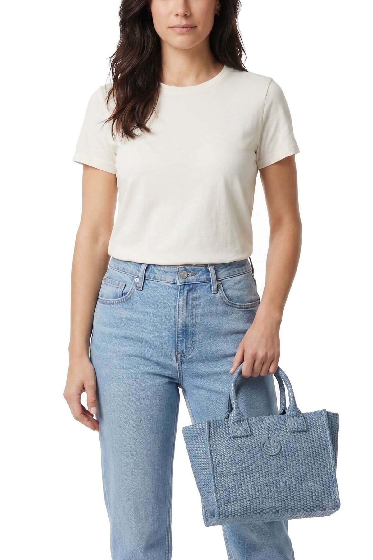 PINKO BEACH SHOPPER MINI en color AZUL  (1)