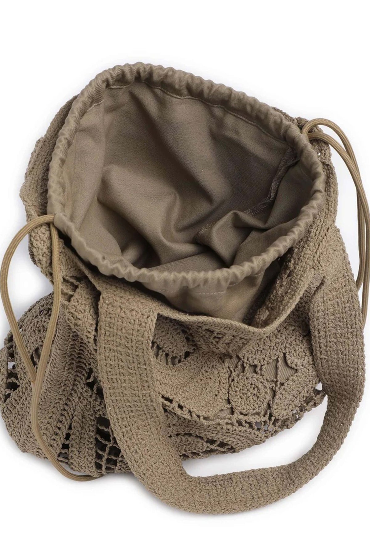 PINKO SHOPPER CROCHET en color MARRON CLARO  (3)
