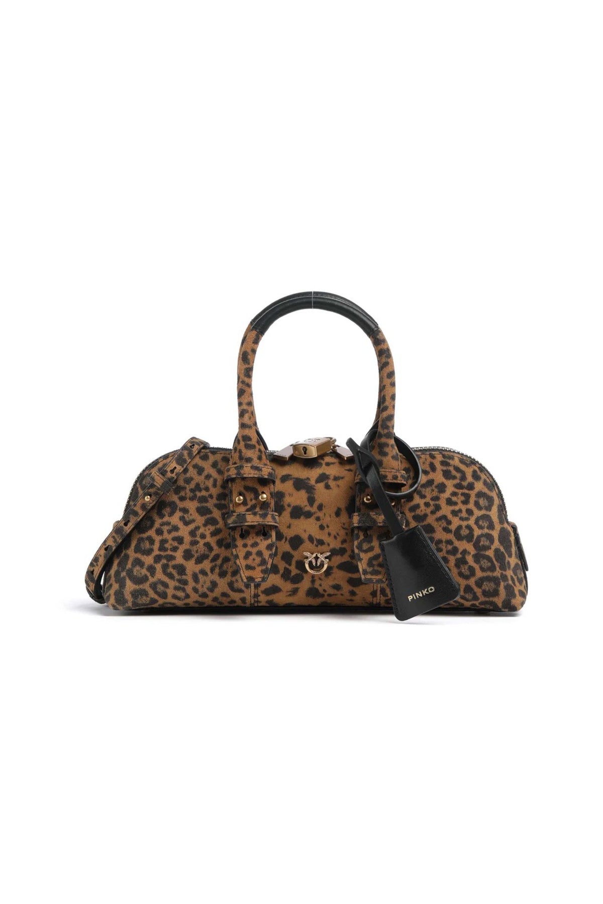 PINKO BOWLING BAG BAGUETTE  en color ANIMAL PRINT  (2)