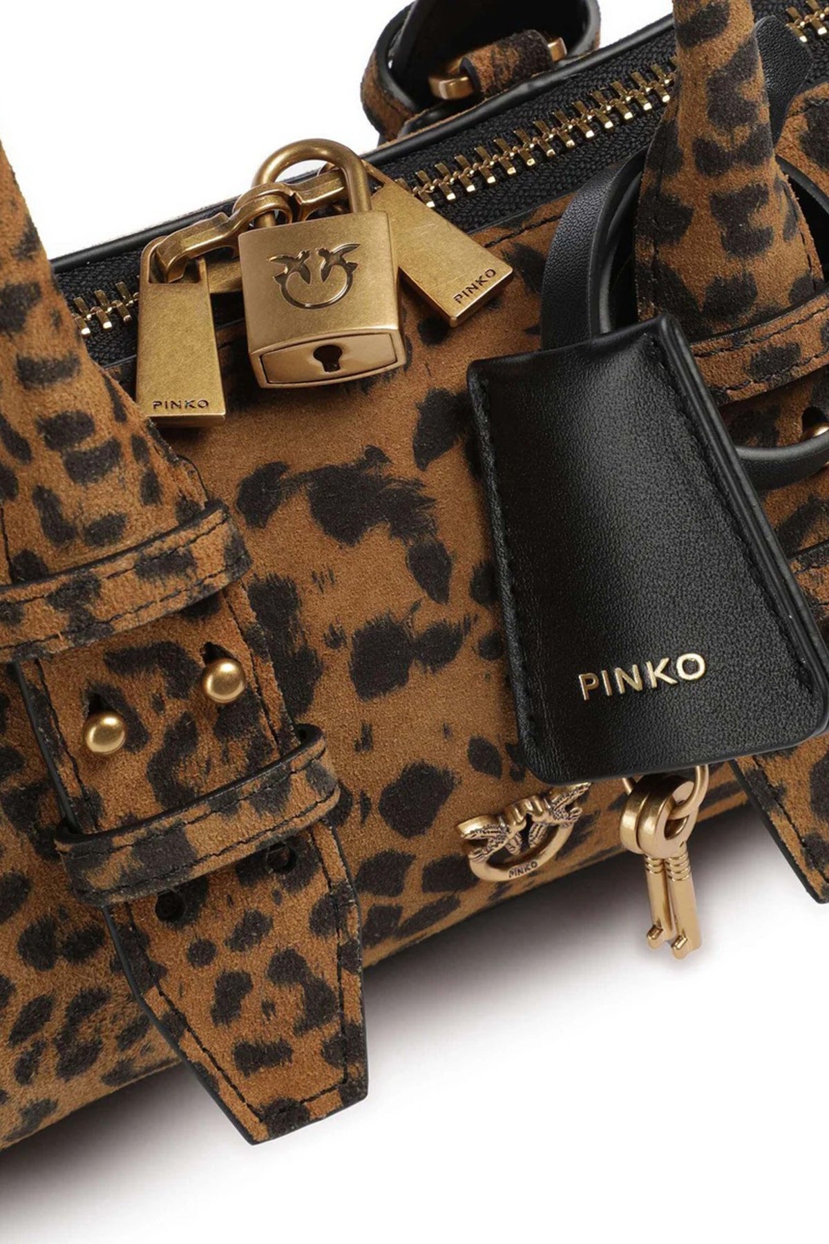 PINKO BOWLING BAG BAGUETTE  en color ANIMAL PRINT  (4)