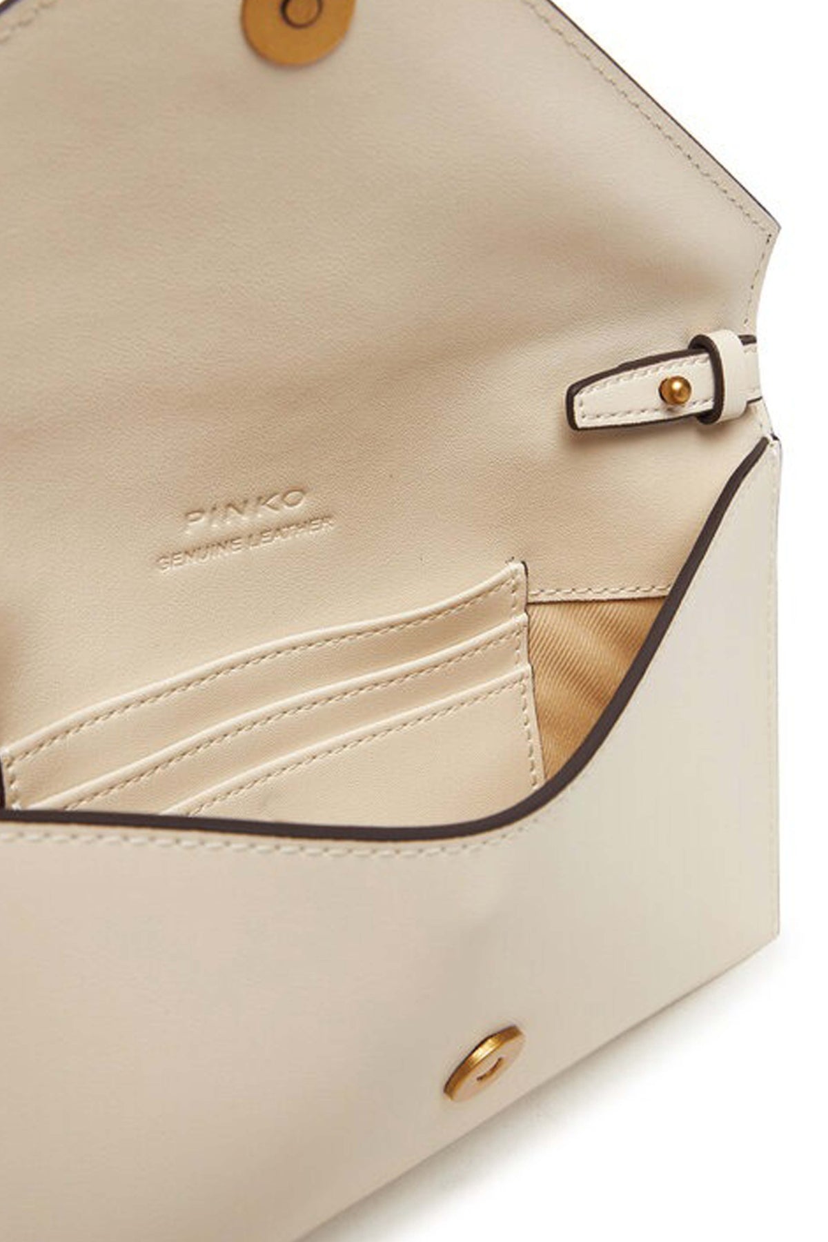 PINKO FLAT PURSE MINI en color BEIS  (5)