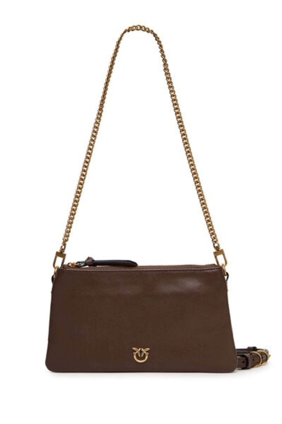PINKO  AQO DOUBLE MINI VITELLO MOR en color MARRON  (1)
