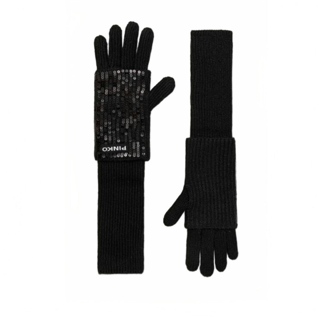 PINKO  AEJ GARDENIA GUANTO COSTA en color NEGRO  (4)
