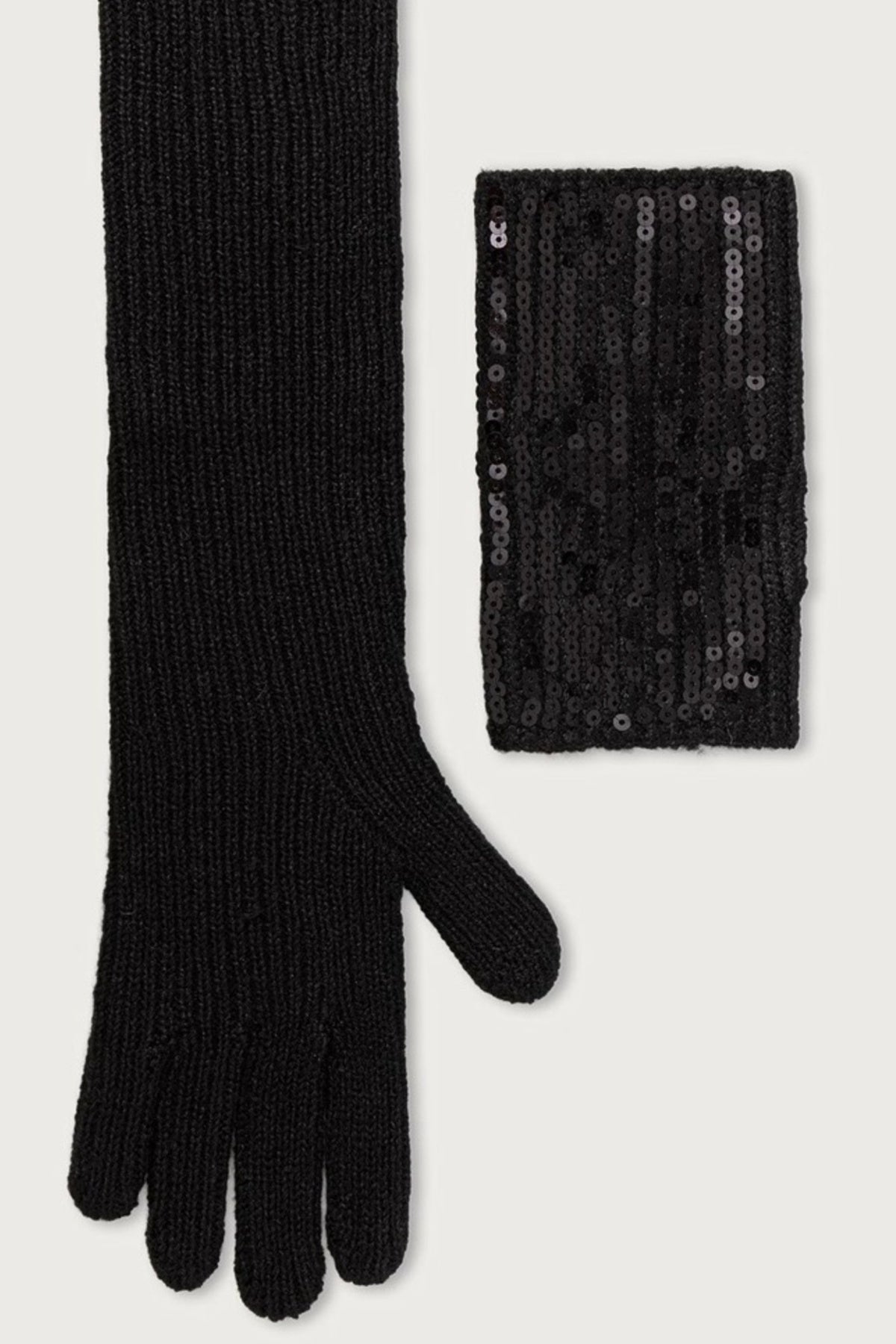 PINKO  AEJ GARDENIA GUANTO COSTA en color NEGRO  (2)
