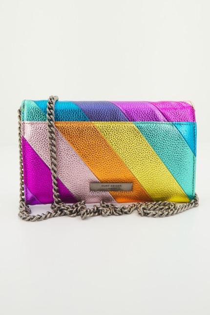 KURT GEIGER LONDON K STRIPE CHAIN WALLET en color MULTICOLOR  (3)
