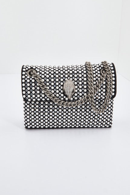 KURT GEIGER LONDON FABRIC MINI KENSINGTON en color NEGRO  (1)