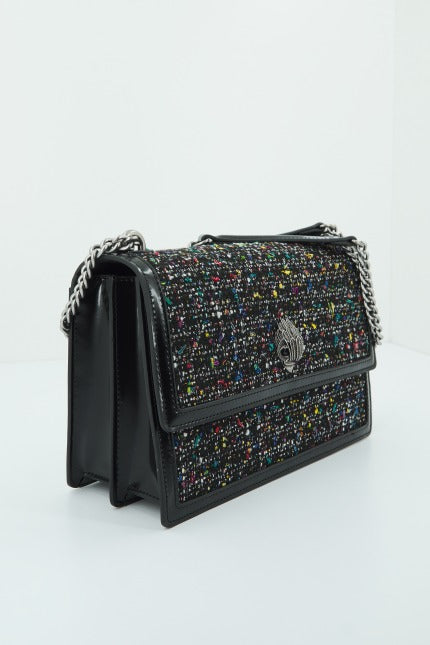 KURT GEIGER LONDON LG SHOREDITCH CROSS BOD en color NEGRO  (2)