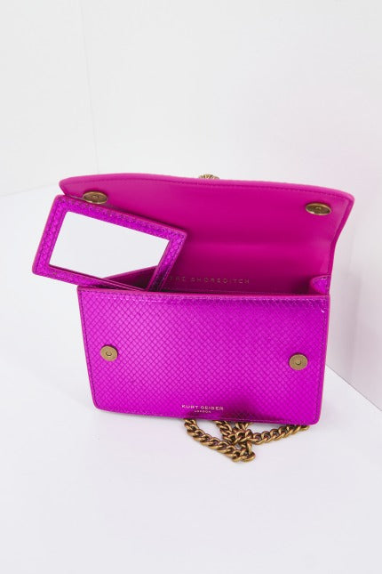 KURT GEIGER LONDON  SHOREDITCH SM CROSS BODY en color ROSA  (4)
