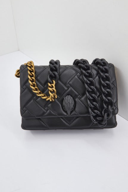 KURT GEIGER LONDON  MINI KENSINGTON FLAP en color NEGRO  (1)