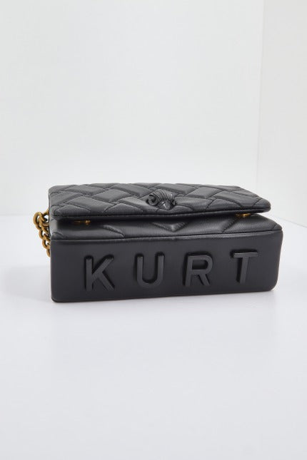 KURT GEIGER LONDON  MINI KENSINGTON FLAP en color NEGRO  (2)