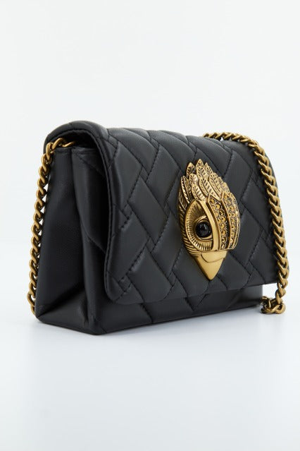 KURT GEIGER LONDON  LEATHER MINI KENSINGTON en color NEGRO  (2)