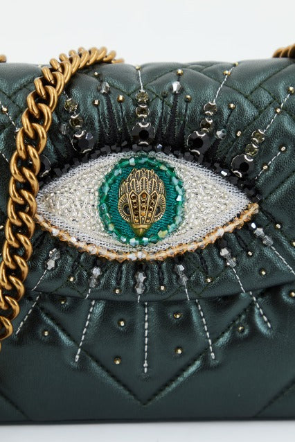 KURT GEIGER LONDON LTHR MINI KENSINGTO en color VERDE  (4)