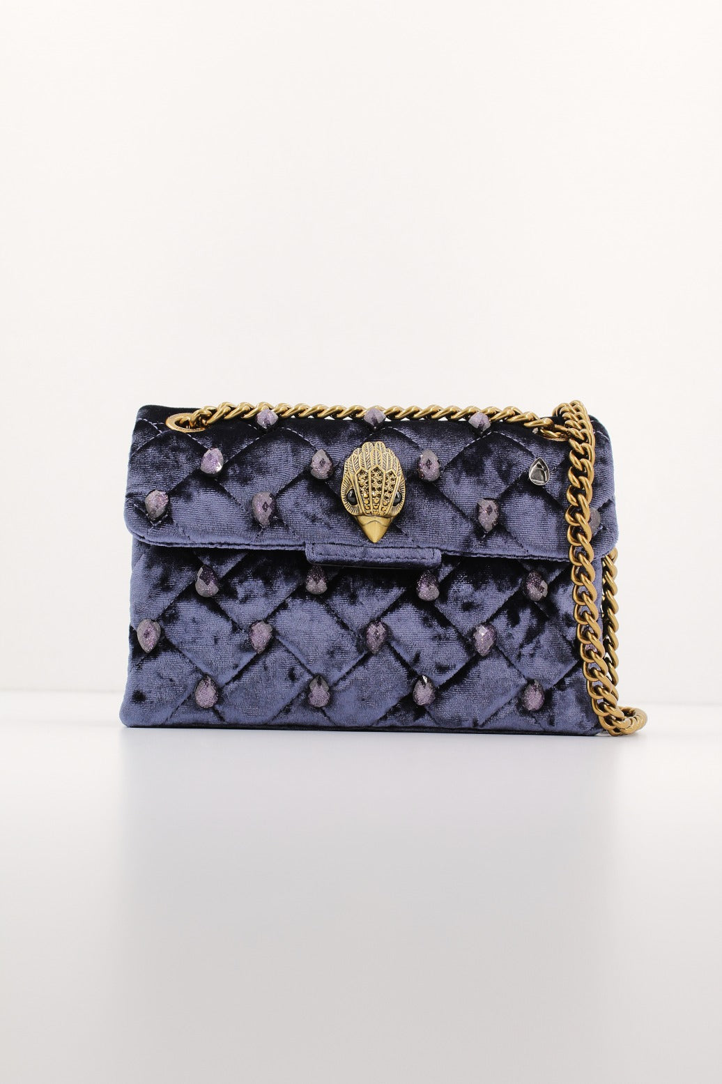 KURT GEIGER LONDON MINI KENSINGTON CRYSTALS en color AZUL  (1)