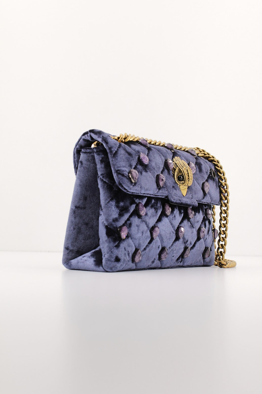 KURT GEIGER LONDON MINI KENSINGTON CRYSTALS en color AZUL  (2)