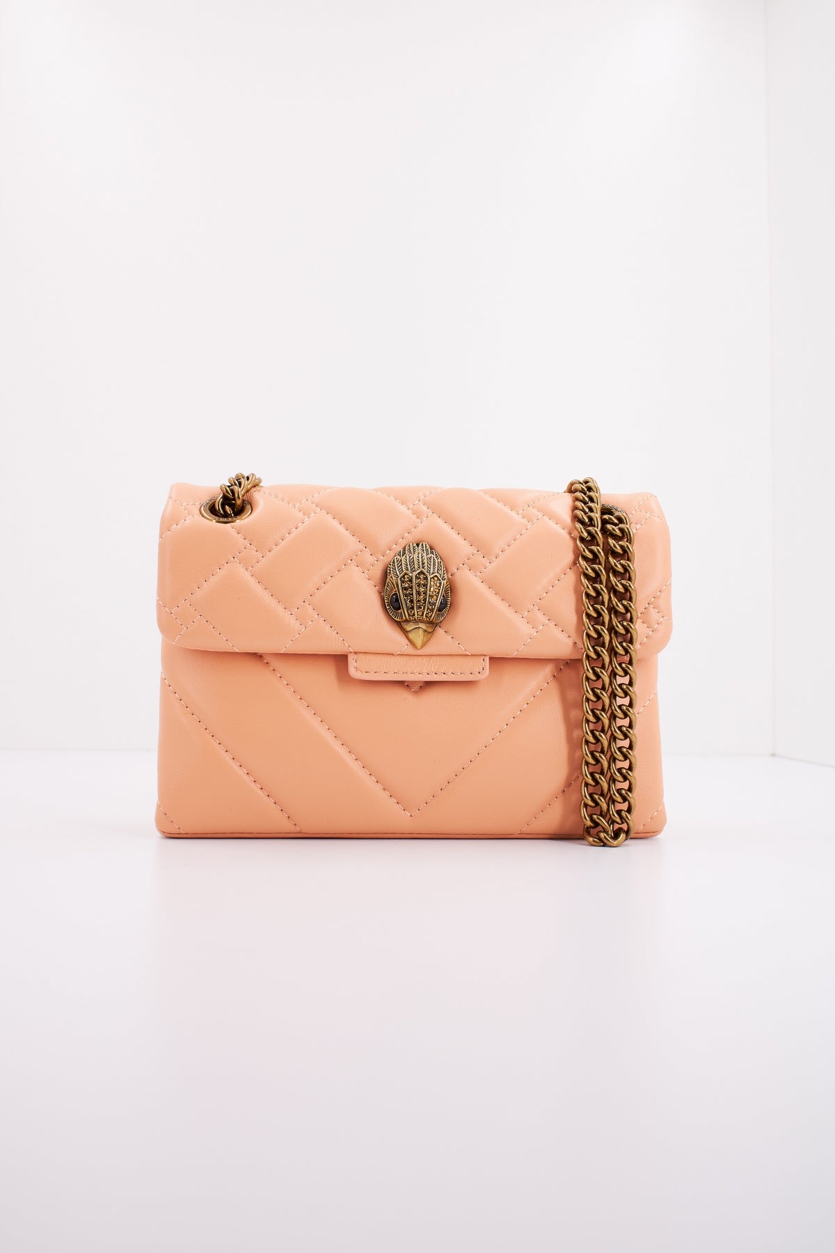 KURT GEIGER LONDON  LEATHER MINI KENSINGTON en color NARANJA  (1)