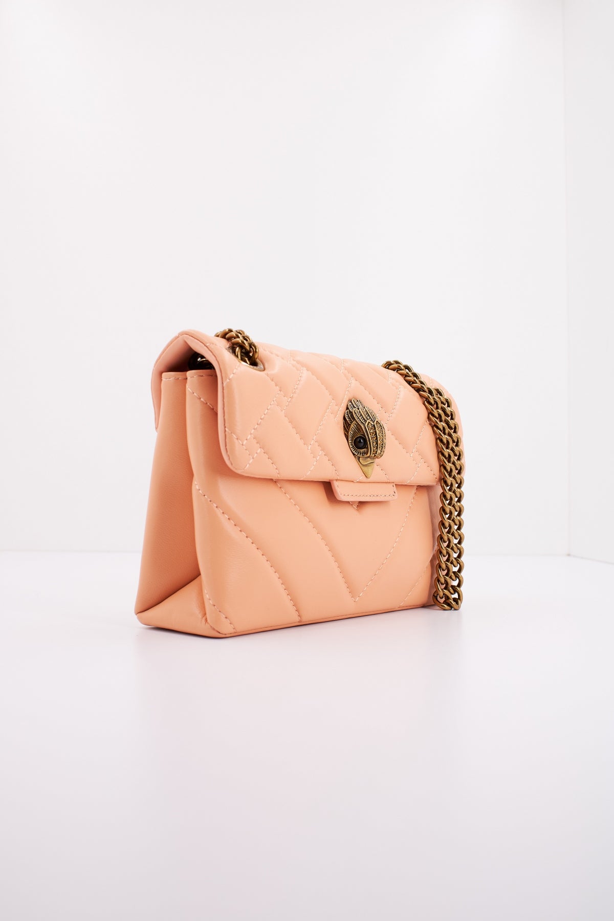 KURT GEIGER LONDON  LEATHER MINI KENSINGTON en color NARANJA  (2)