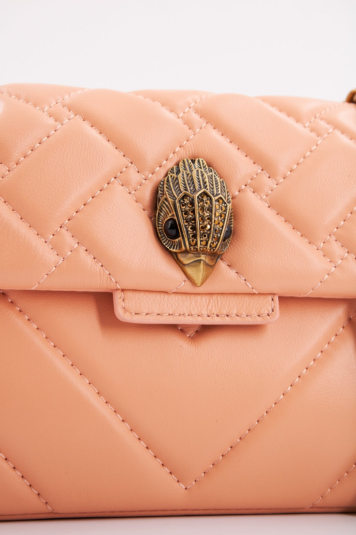 KURT GEIGER LONDON  LEATHER MINI KENSINGTON en color NARANJA  (4)
