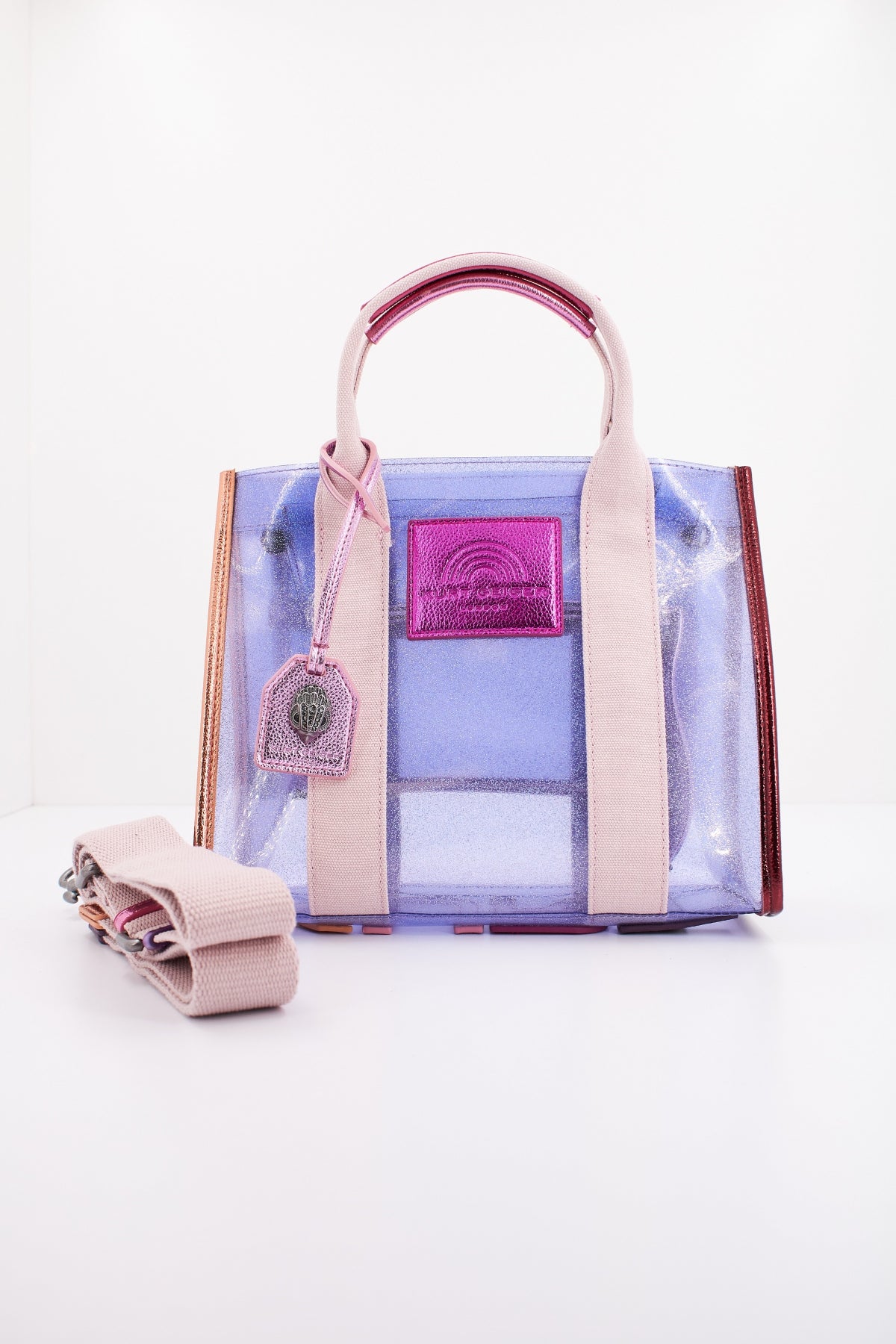 KURT GEIGER LONDON VINYL SM SOUTHBANK TOTE en color VIOLETA  (1)
