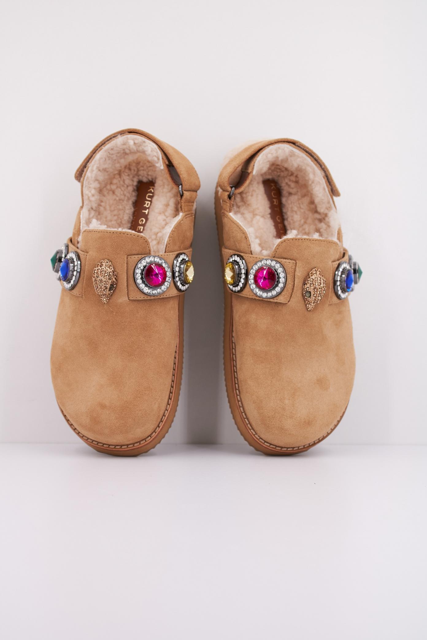 KURT GEIGER LONDON OCTAVIA CASUAL SLING MULE en color MARRON CLARO  (3)