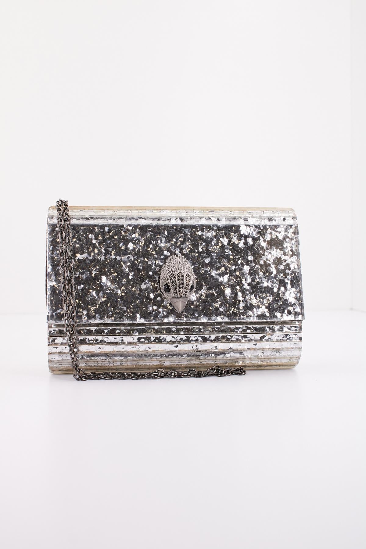 KURT GEIGER LONDON  PARTU EAGLE CLUTH en color PLATA  (1)