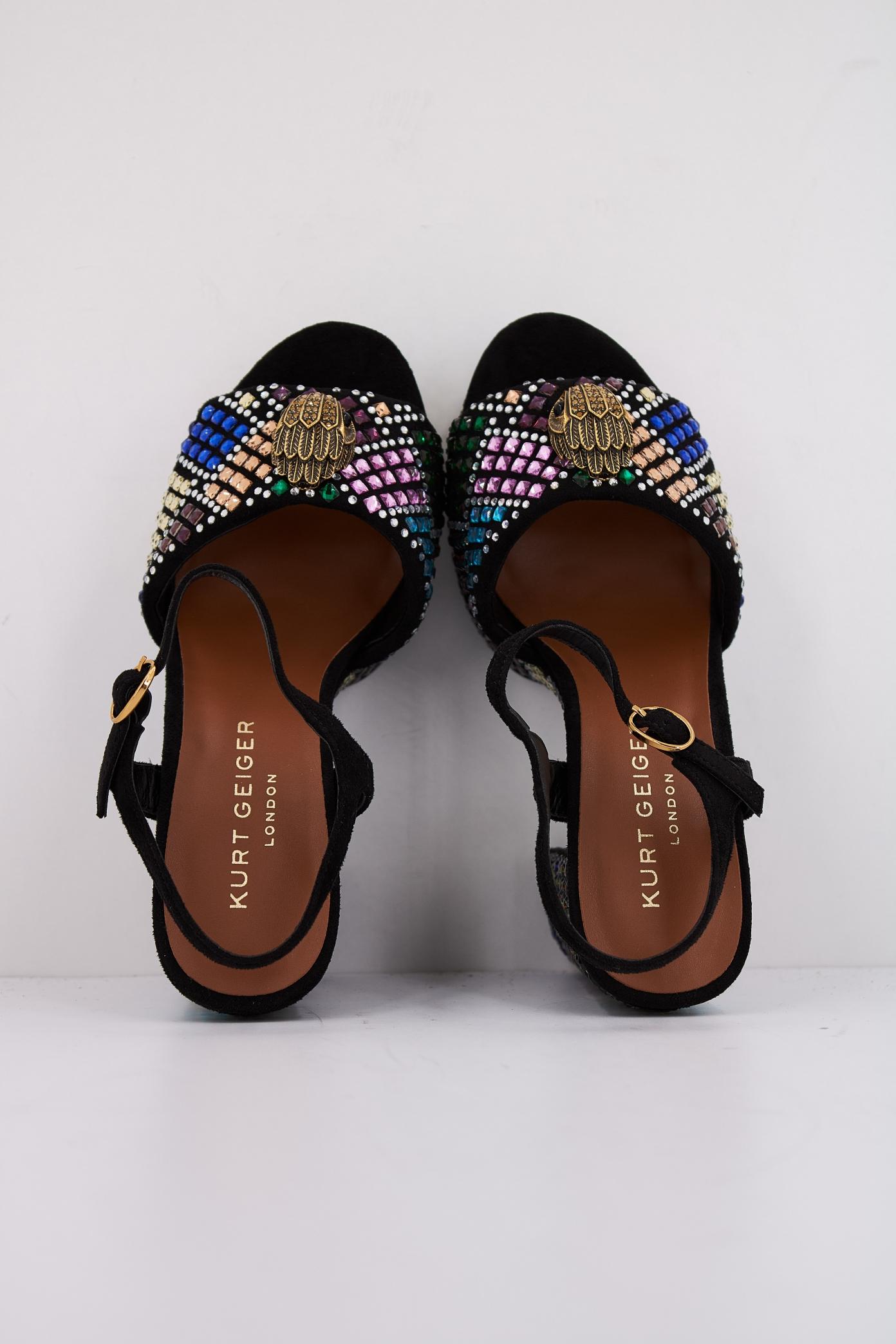 KURT GEIGER LONDON  KENSINGTON PLATFORM SDL en color NEGRO  (3)