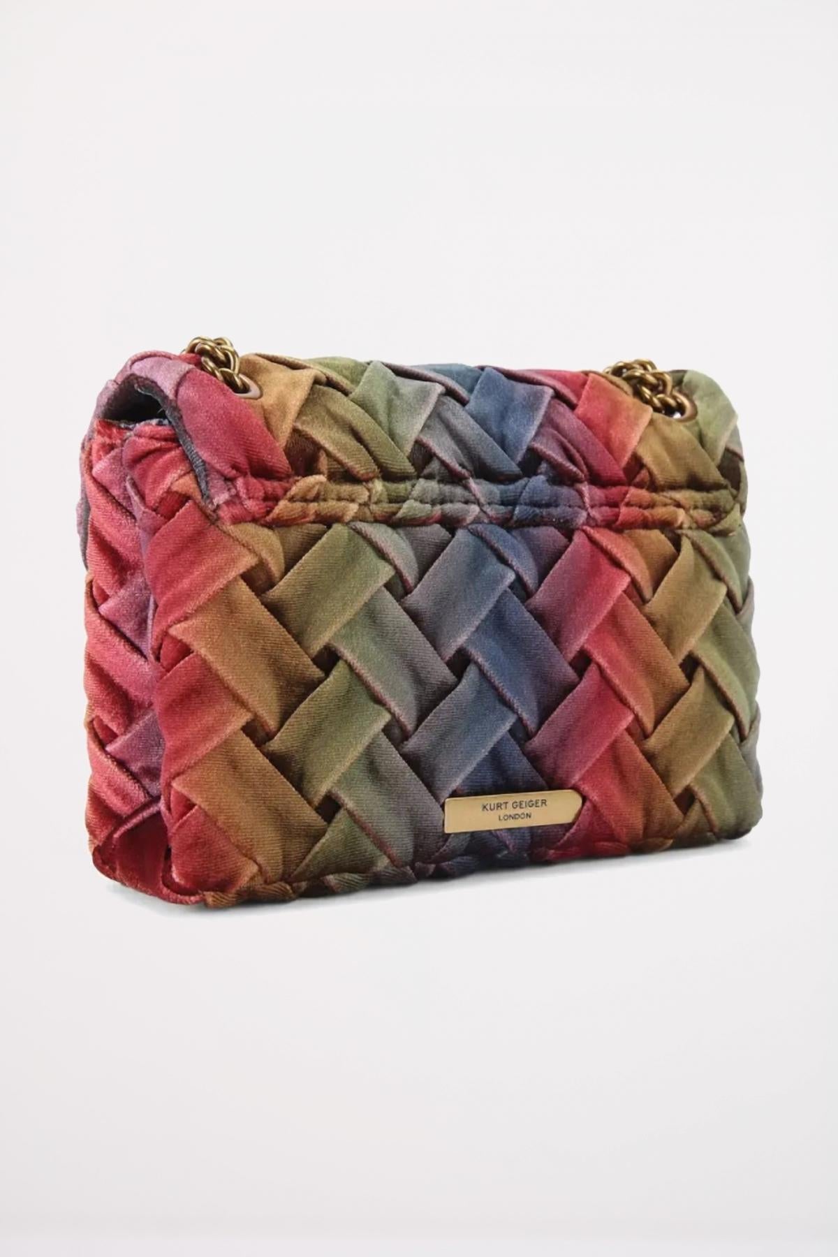 KURT GEIGER LONDON VELVET MINI KENSINGTON en color MULTICOLOR  (3)