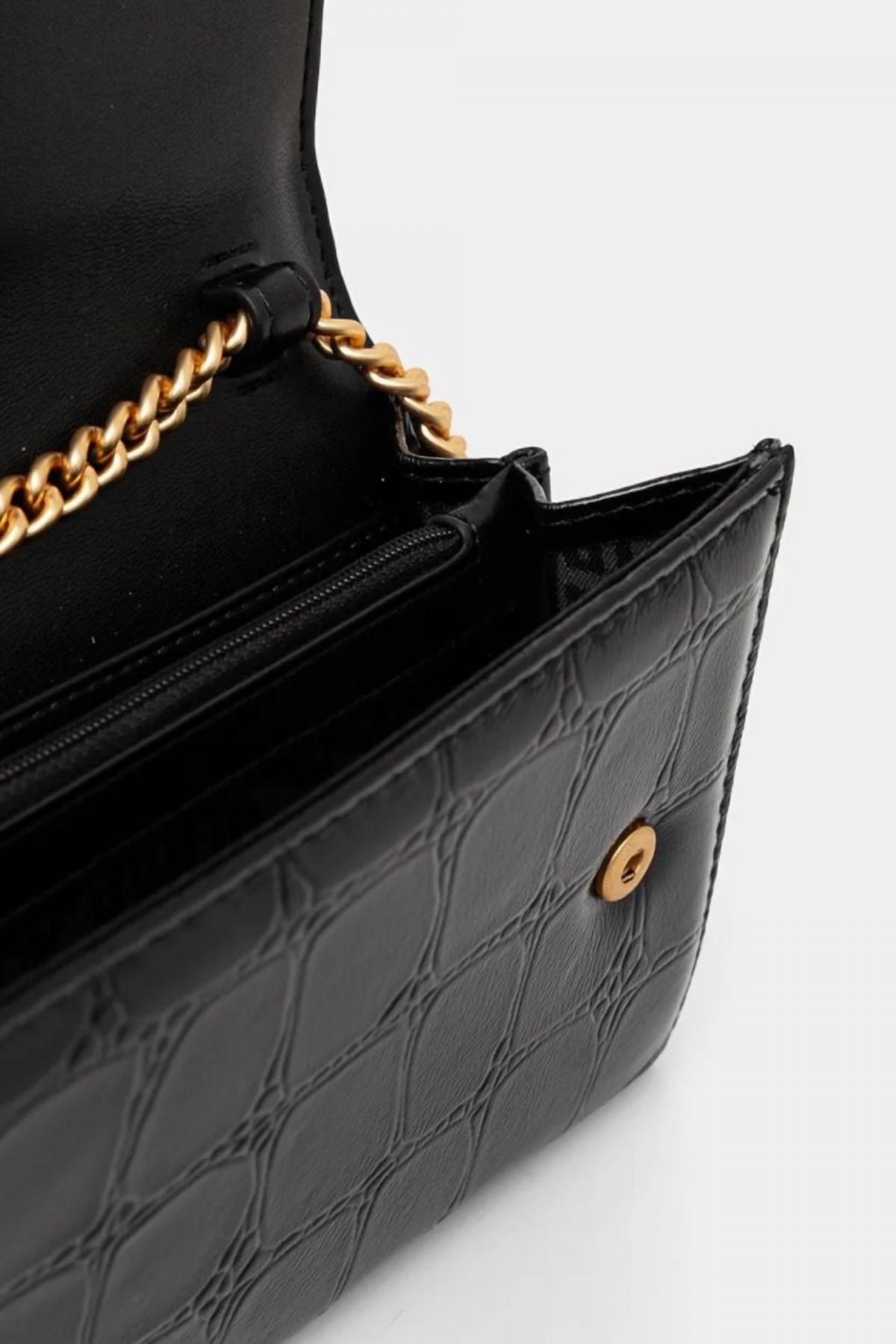 KURT GEIGER LONDON KENSINGTON CHAIN WALLET en color NEGRO  (4)