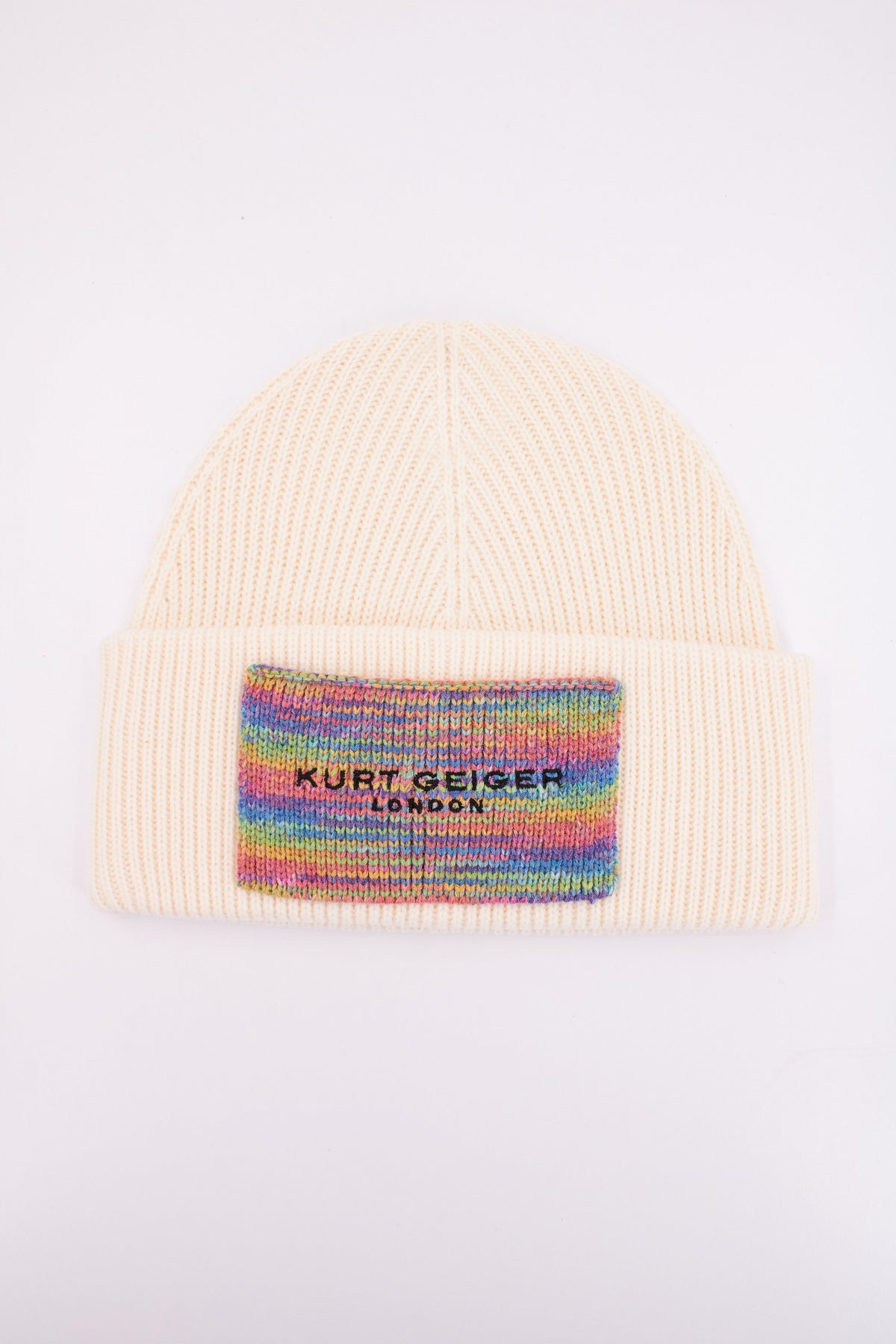KURT GEIGER LONDON KGL KNITTED BEANIE en color BEIS  (1)