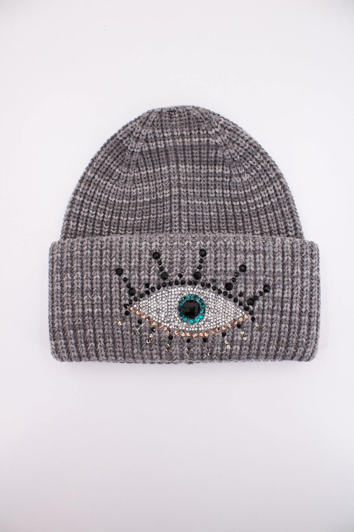 KURT GEIGER LONDON EVIL EYE BEANIE en color GRIS  (1)