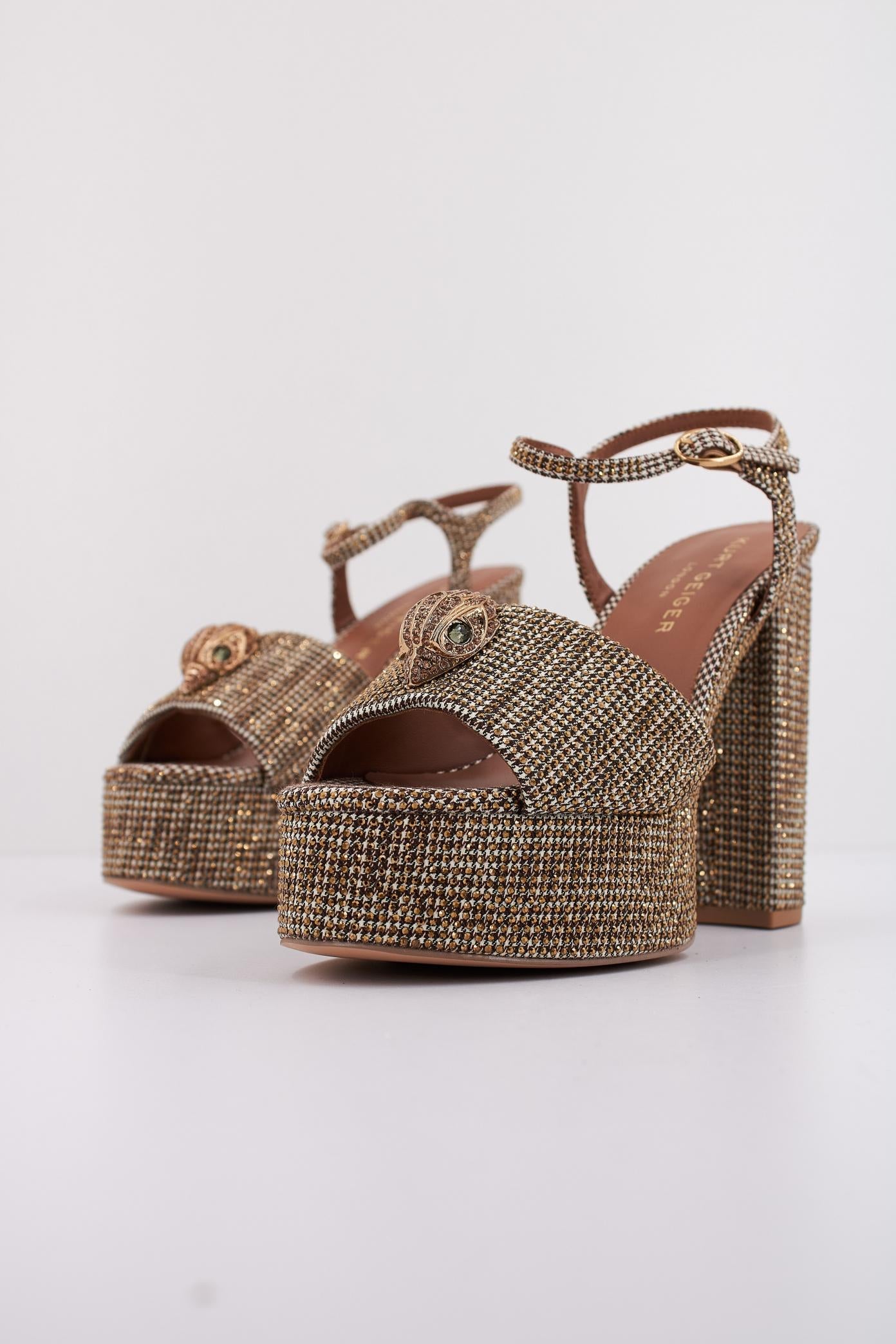 KURT GEIGER LONDON KENSINGTON PLATFORM SDL en color ORO  (2)