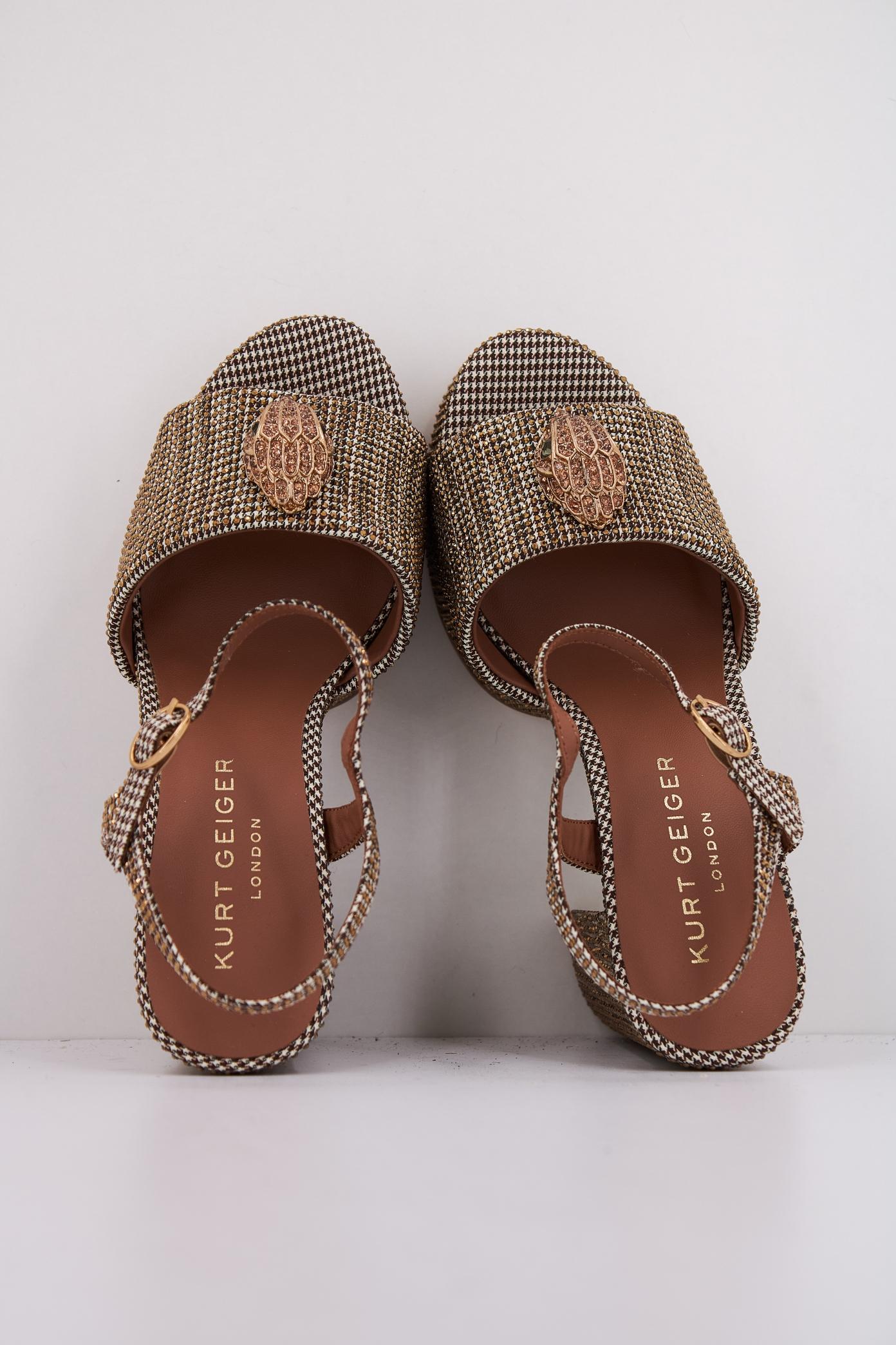 KURT GEIGER LONDON KENSINGTON PLATFORM SDL en color ORO  (3)